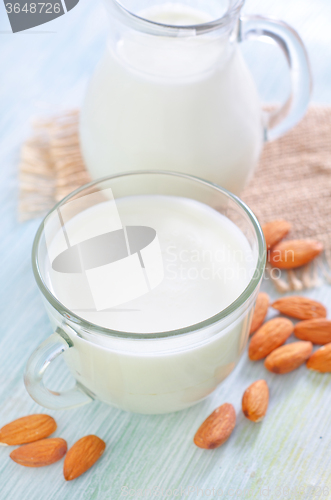 Image of milk with almond