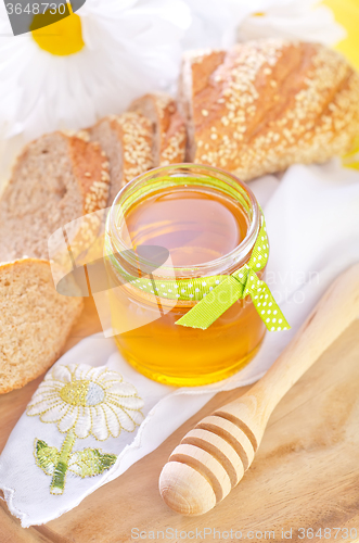 Image of honey and bread