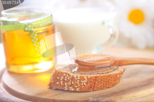 Image of honey and bread