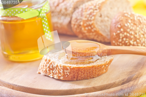 Image of honey and bread