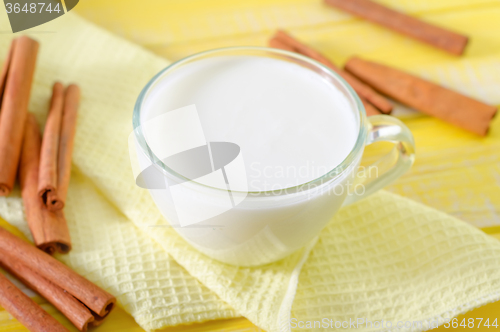 Image of milk with cinnamon