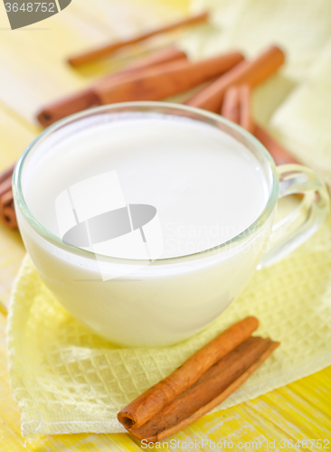 Image of milk with cinnamon