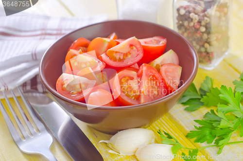Image of salad from tomato