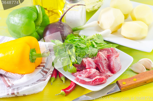Image of meat and vegetables
