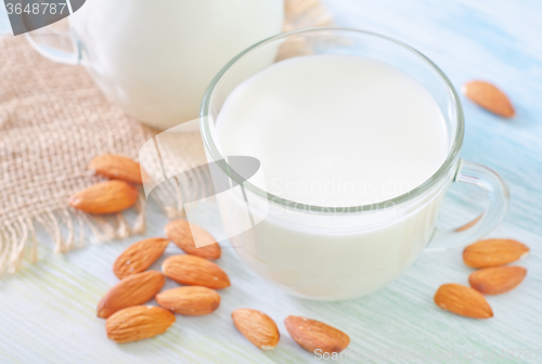 Image of milk with almond