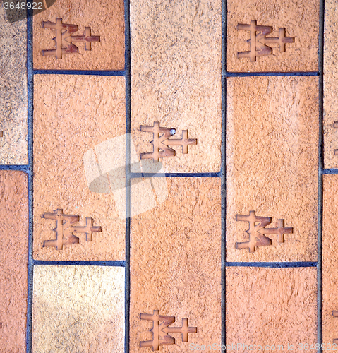 Image of   wall  brick in the   centre  vergiate varese 