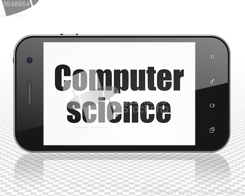 Image of Science concept: Smartphone with Computer Science on display