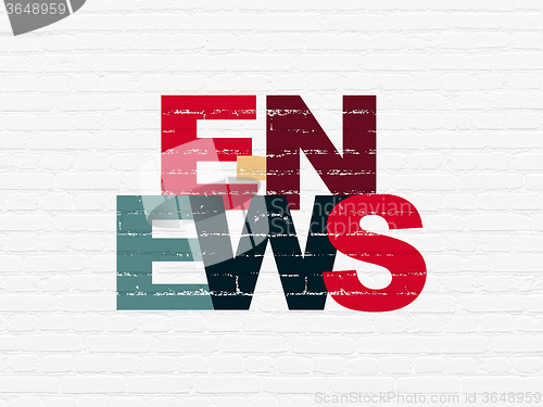 Image of News concept: E-news on wall background