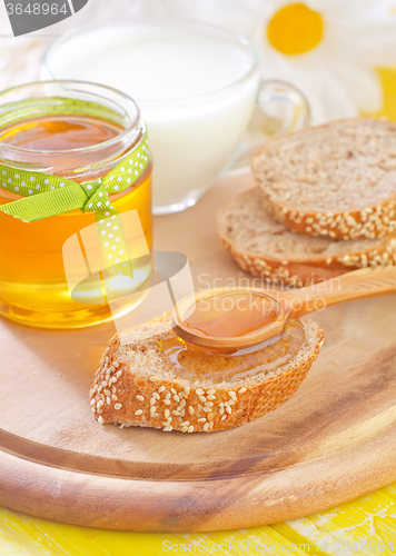 Image of honey and bread