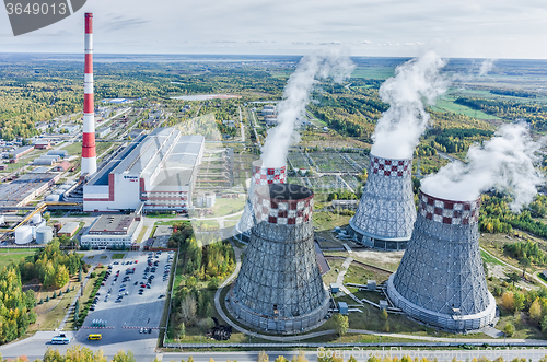 Image of City Energy and Warm Power Plant. Tyumen. Russia