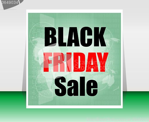 Image of Black Friday sale inscription design template. Black Friday banner. Vector illustration