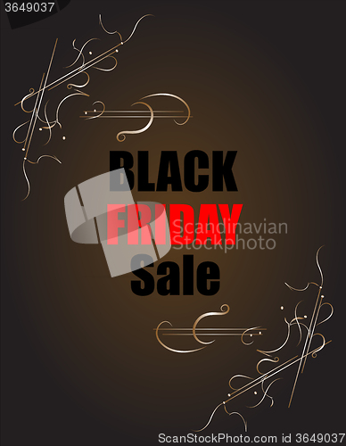 Image of Black Friday sale inscription design template. Black Friday banner. Vector illustration