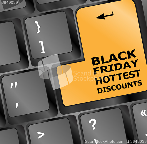 Image of Illustration of background with Keyboard for Black Friday