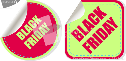 Image of Black Friday sale inscription design template. Black Friday banner. Vector illustration