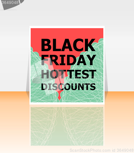 Image of Black Friday sale inscription design template. Black Friday banner. Vector illustration