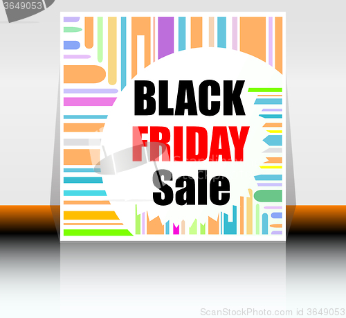 Image of Black Friday sale inscription design template. Black Friday banner. Vector illustration