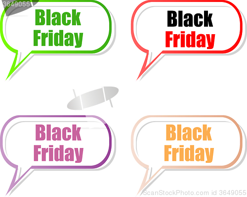 Image of Black Friday sale inscription design template. Black Friday banner. Vector illustration