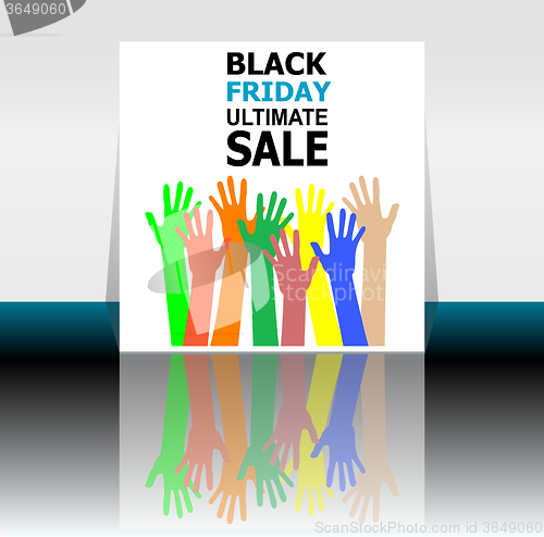 Image of Black Friday sale inscription design template. Black Friday banner. Vector illustration