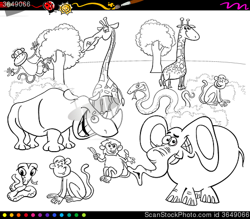 Image of safari animals coloring book