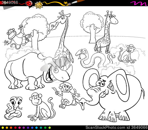 Image of safari animals coloring book
