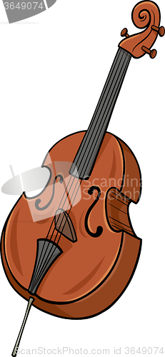 Image of double bass cartoon clip art