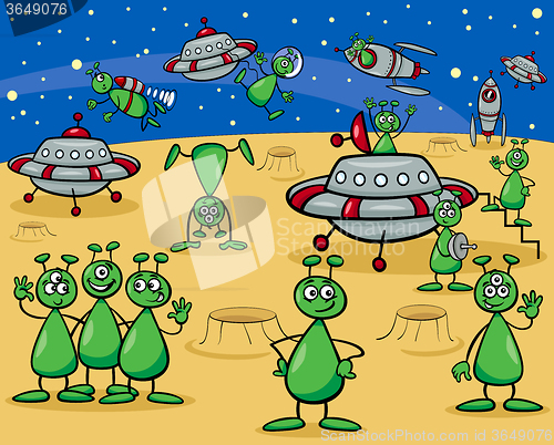 Image of aliens characters cartoon