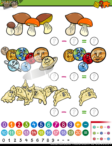 Image of educational math game cartoon