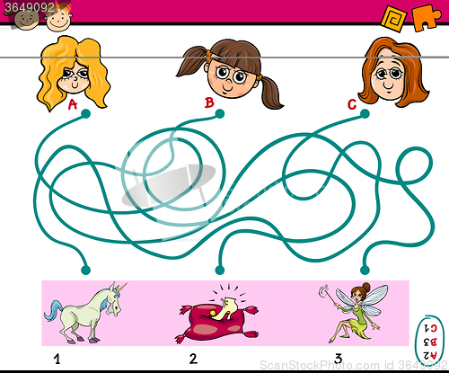 Image of find path game for children