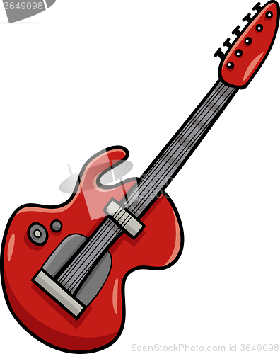 Image of electric guitar cartoon clip art