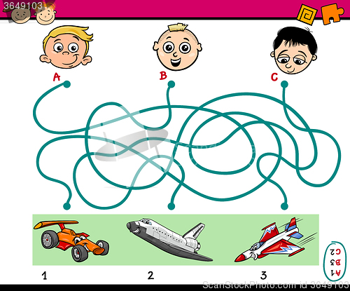 Image of find path task for kids