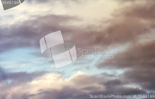Image of Autumn in the sky clouds and rain
