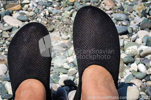 Image of Comfortable shoes for the beach and swimming in the sea.