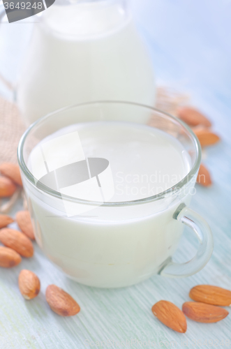 Image of milk with almond