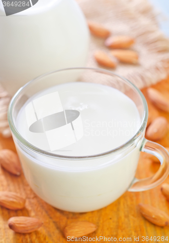 Image of milk with almond