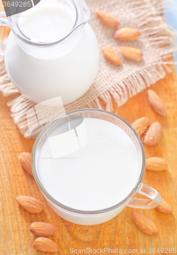 Image of milk with almond