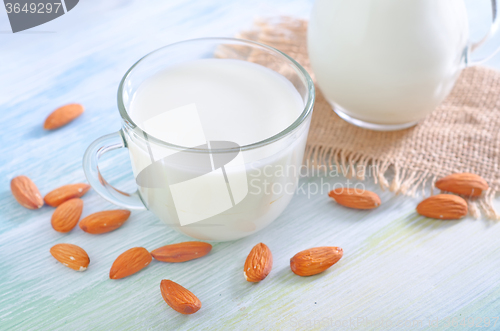 Image of milk with almond