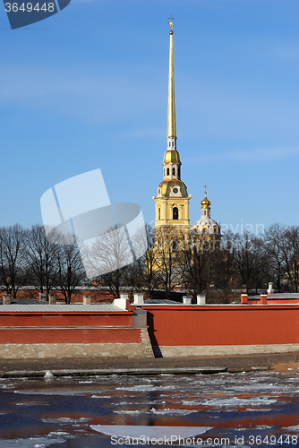 Image of Spire of Cathedral against the sky.