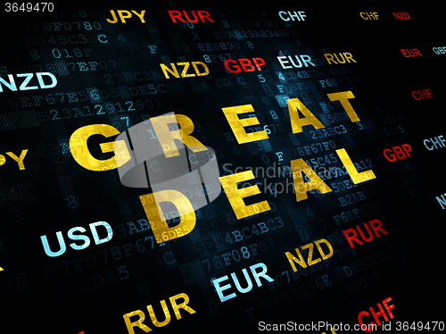 Image of Finance concept: Great Deal on Digital background