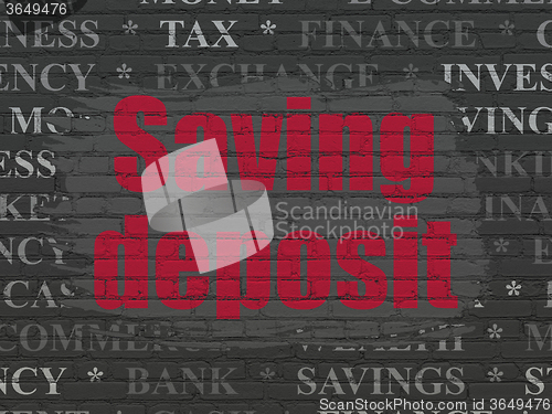 Image of Banking concept: Saving Deposit on wall background