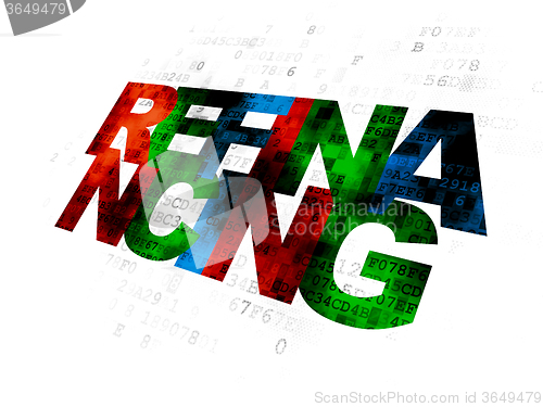 Image of Finance concept: Refinancing on Digital background