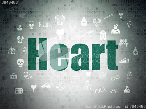Image of Health concept: Heart on Digital Paper background