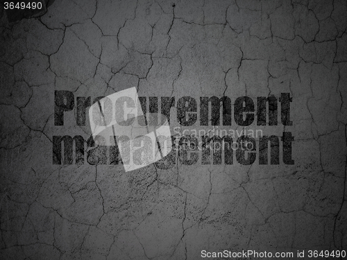 Image of Finance concept: Procurement Management on grunge wall background