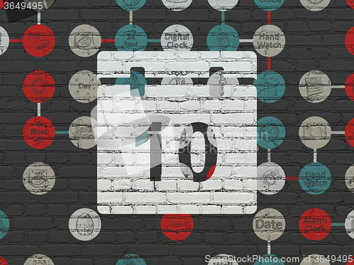 Image of Timeline concept: Calendar on wall background