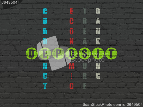 Image of Currency concept: Deposit in Crossword Puzzle