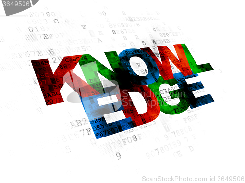 Image of Education concept: Knowledge on Digital background