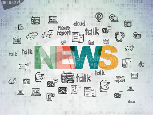 Image of News concept: News on Digital Paper background