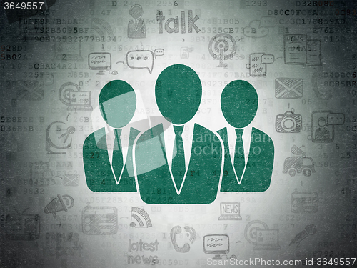 Image of News concept: Business People on Digital Paper background