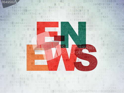 Image of News concept: E-news on Digital Paper background