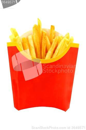 Image of French fries is photographed 