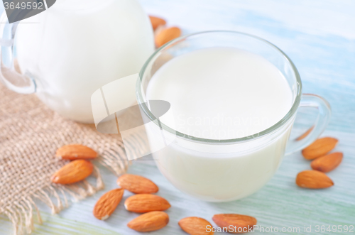 Image of milk with almond